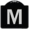 Signmission Sign with Letter M Heavy-Gauge Aluminum Architectural Sign, 18" x 18", BS-1818-22940 A-DES-BS-1818-22940 - alternate 1